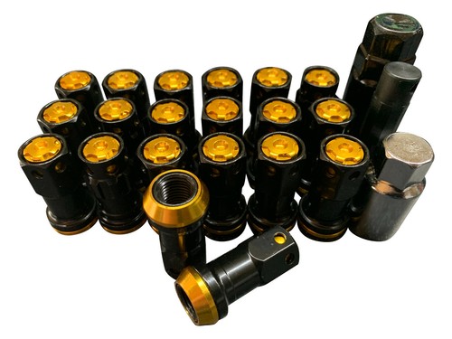 Black gold lug nuts - nuts, for