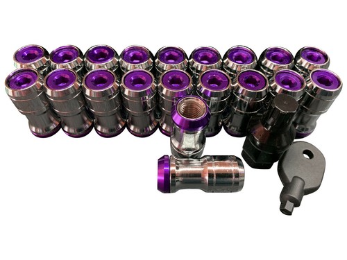 Chrome purple lug nuts - 20,